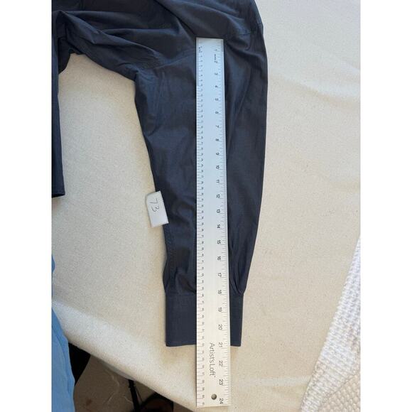 Ermenegildo Zegna Shirt Sz L 43/17 Gray Made in Italy Long Sleeve Button Mens - Picture 9 of 11